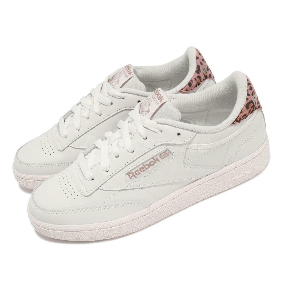 Reebok Women’s Club C Cheetah Print Chalk/Rose Gold